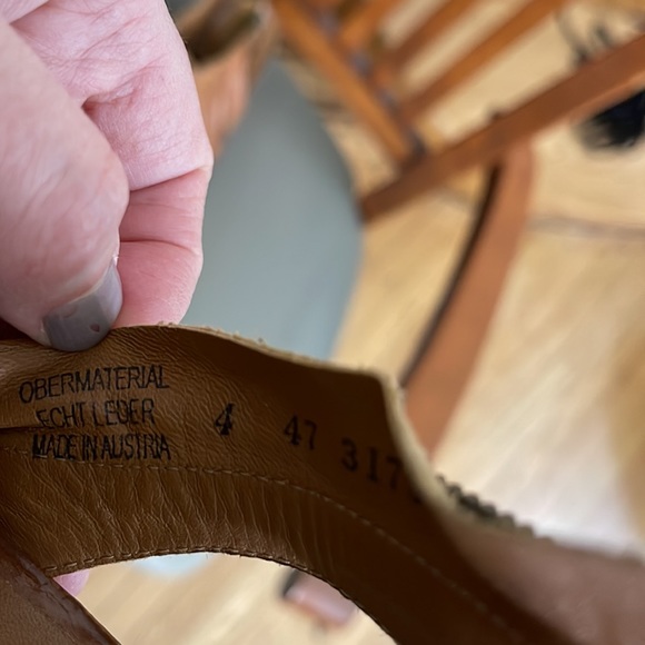 PAUL GREEN Cuoio Brown Cayanne Leather Peep Toe Bootie Boot/ sandal - Picture 9 of 14